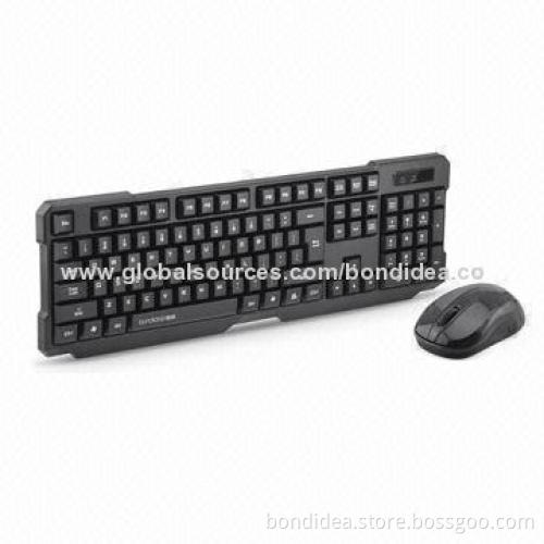 Wireless Keyboard & Mouse Combo, Sized 410 x 125 x 27mm, 2mAh Working Current